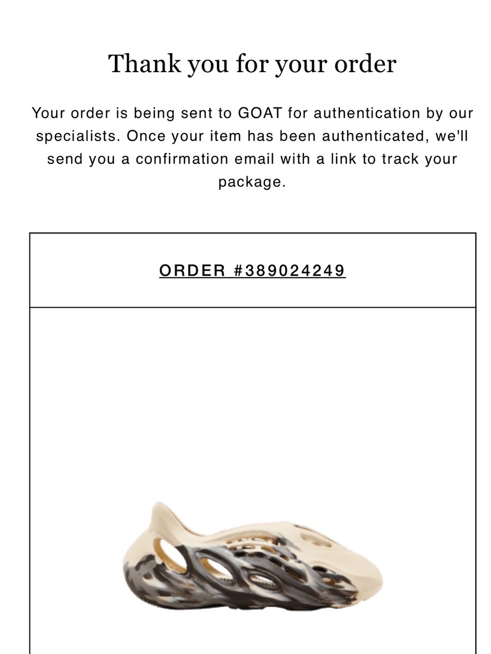 Yeezy Foam Runner in Bone and Brown